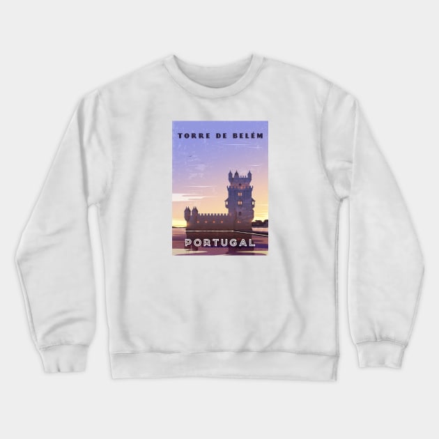 Torre De Belem, Portugal Crewneck Sweatshirt by GreekTavern